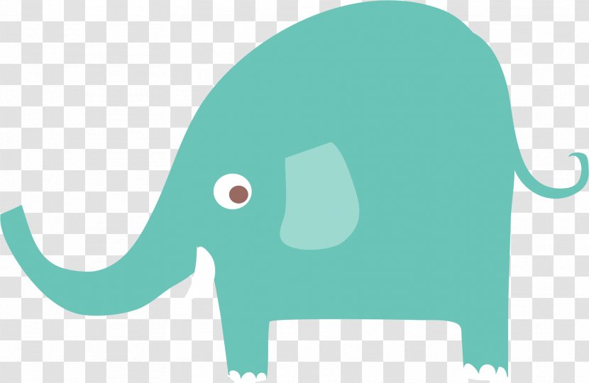 Indian Elephant Green Blue Clip Art - Grass Transparent PNG