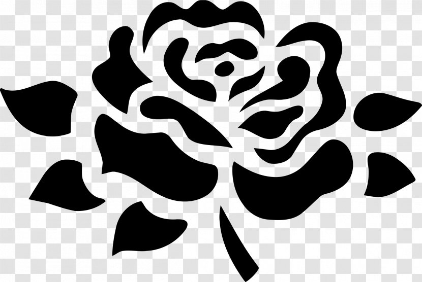 Drawing Black And White Clip Art - Symbol - Rose Icon Transparent PNG