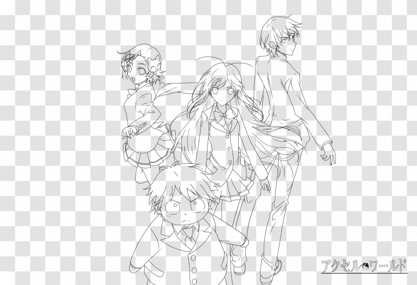 Accel World Line Art Drawing Sketch - Flower Transparent PNG