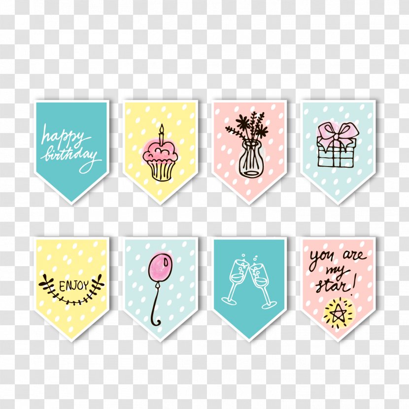 Greeting Card Birthday - Paper - Lovely Vector Transparent PNG