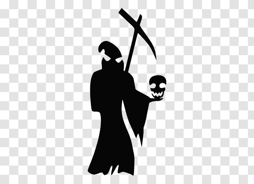Death Tattoo Stencil Art Human Skull Symbolism - Logo - Grim Reaper Transparent PNG