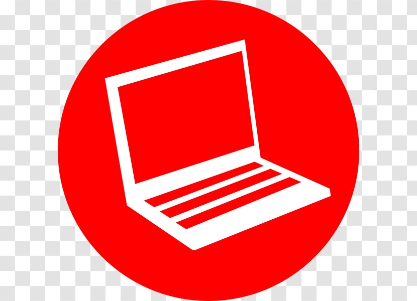 Laptop Clip Art - Red - Size Icon Transparent PNG