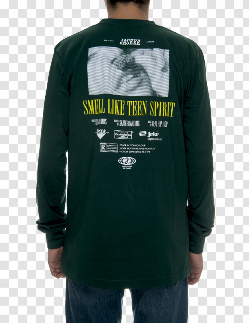 T-shirt Sleeve Hoodie Smells Like Teen Spirit - T Shirt Transparent PNG
