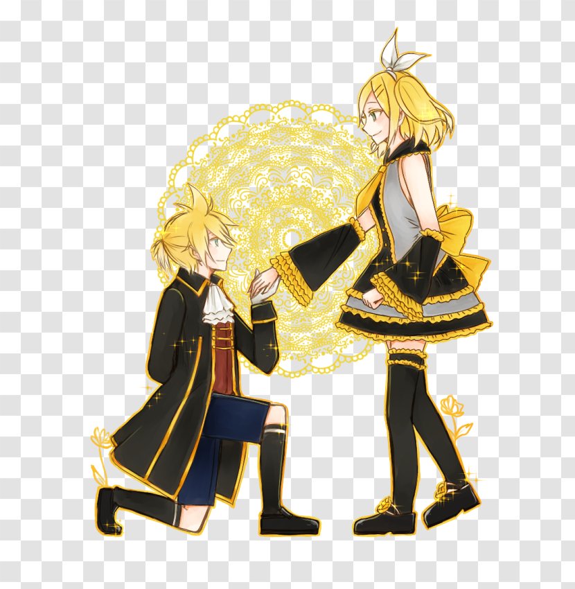 Kagamine Rin/Len Vocaloid Story Of Evil Kaito Drawing - Silhouette - Servants Macbeth Transparent PNG