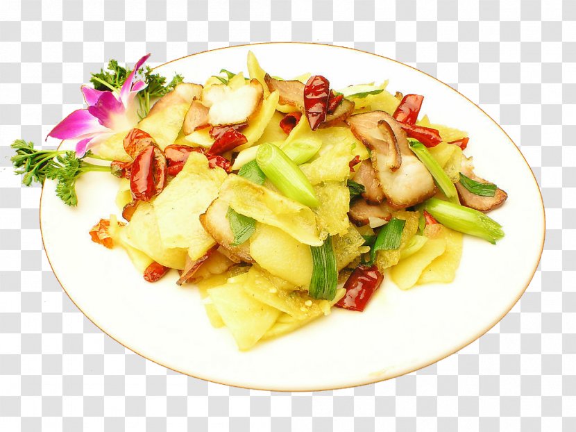 Shangluo Twice Cooked Pork Chinese Cuisine Stuffing Curing - Gastronomy - Vermicelli Fried Bacon Transparent PNG