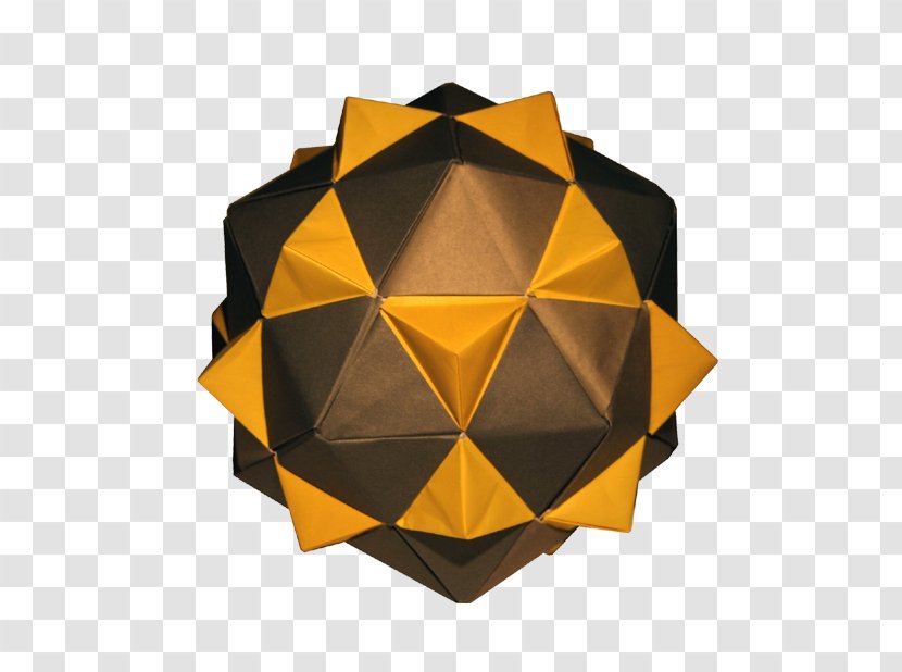 Modular Origami Icosahedron Triangle Polyhedron Transparent PNG