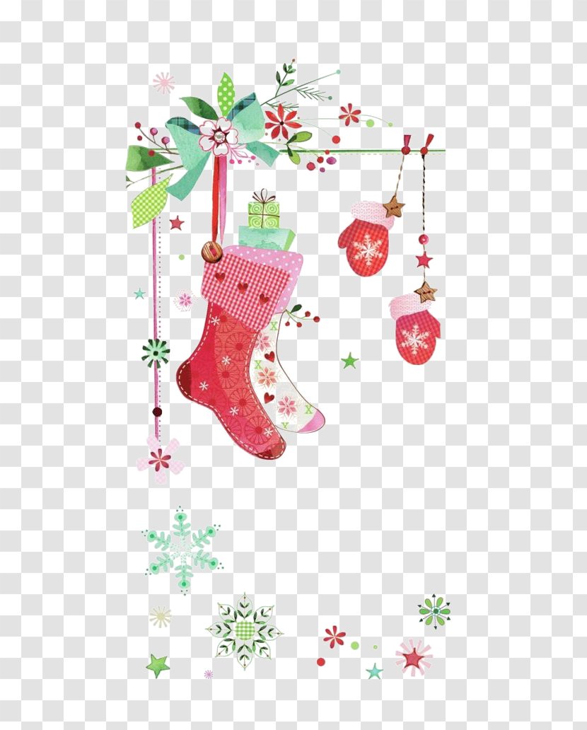 Christmas Socks - Tree - Colorful Transparent PNG