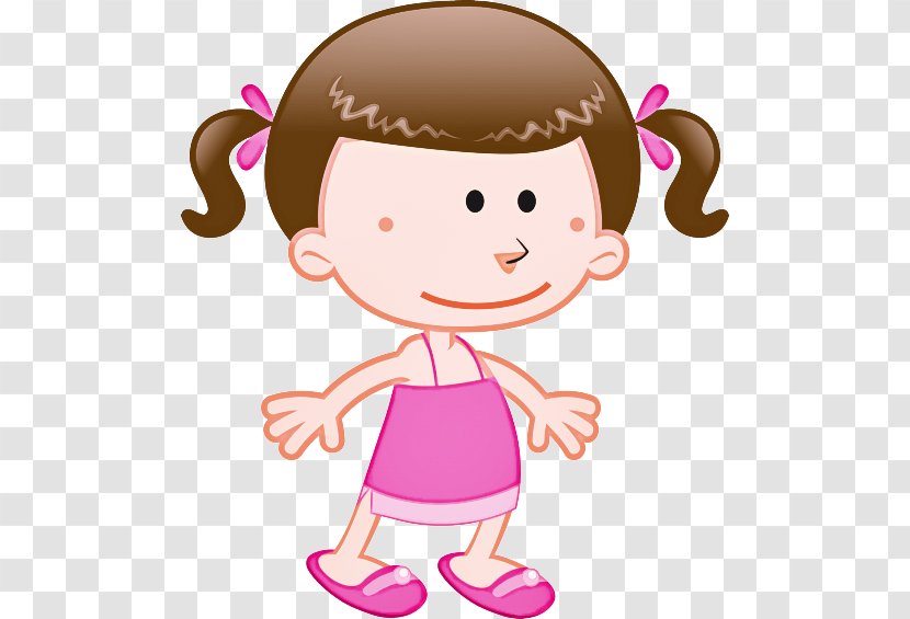 Cartoon Cheek Pink Clip Art Child - Pleased Happy Transparent PNG