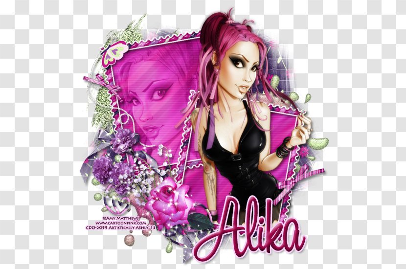 Album Cover Poster Black Hair Pink M - Ali Flowers Transparent PNG