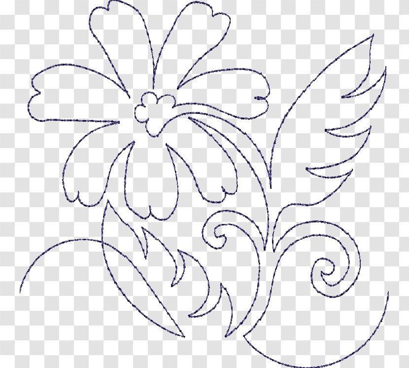 Floral Design Quilting Machine Embroidery Pattern - Art Transparent PNG