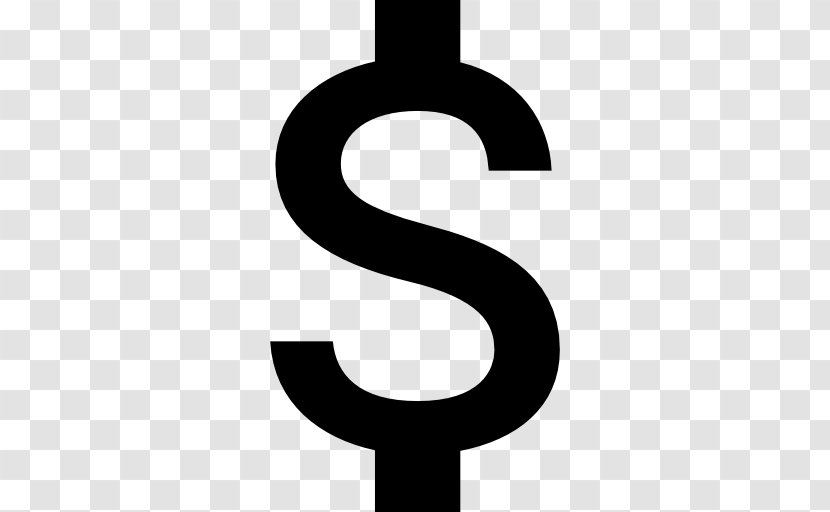 Dollar Sign Currency Symbol United States - Black And White Transparent PNG