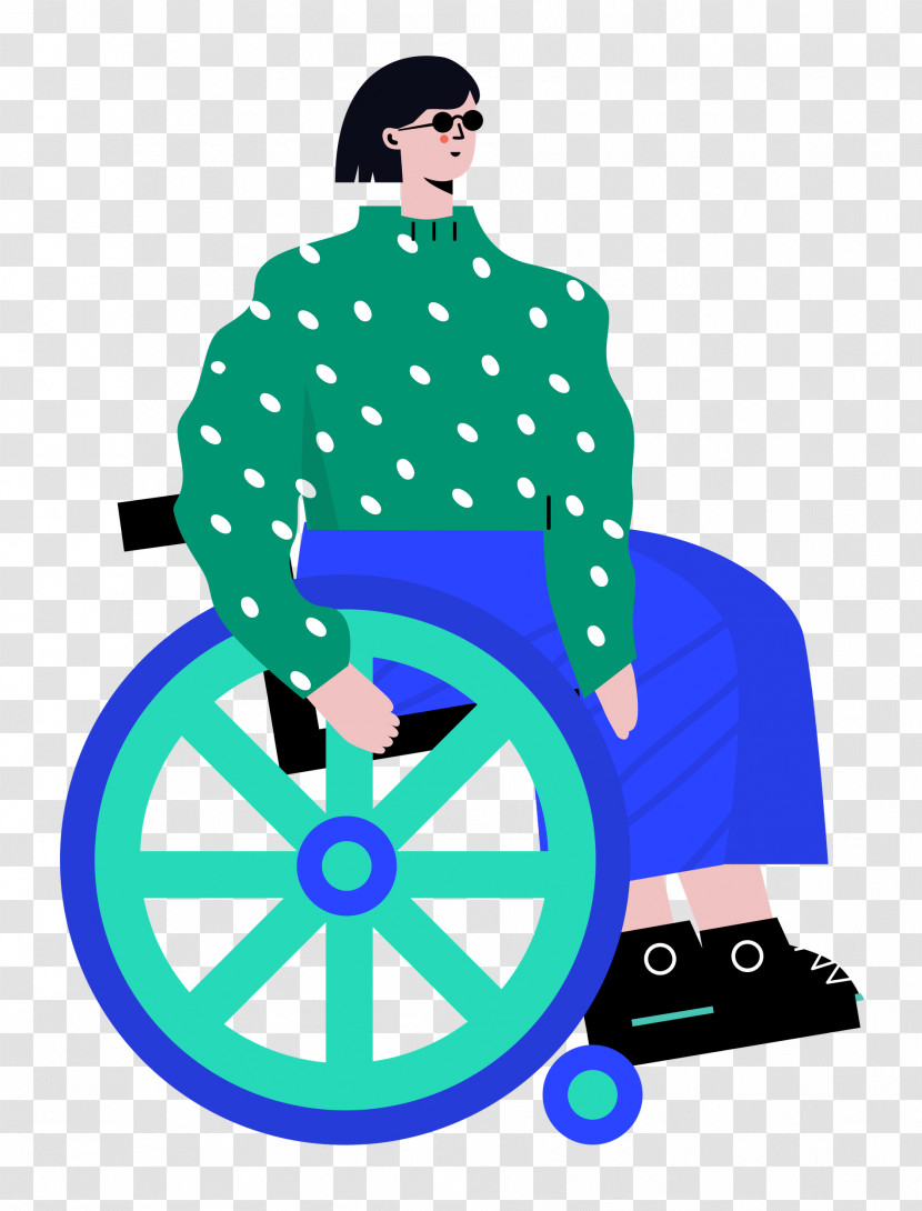 Sitting On Wheelchair Woman Lady Transparent PNG