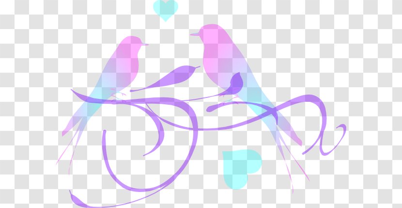 Lovebird Clip Art - Purple - Bird Branch Transparent PNG