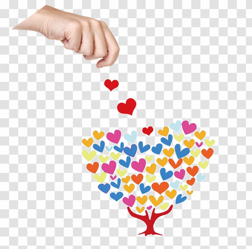 Tree Heart Color - Cartoon Transparent PNG