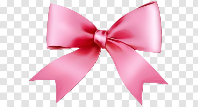 Ribbon Bow - Pink - Hair Accessory Embellishment Transparent PNG