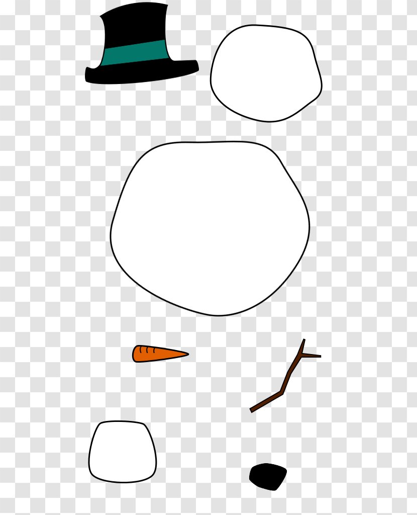 Cartoon Hat Line Art Point Clip - Make A Snowman Transparent PNG