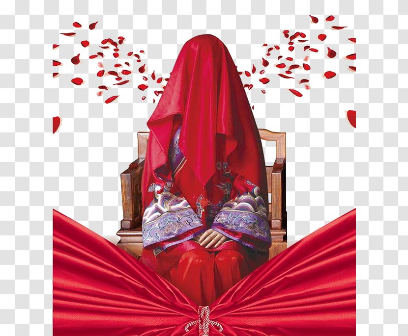 Bride U76d6u5934 Chinese Marriage Qixi Festival - Wear Clothes Red Hi Transparent PNG