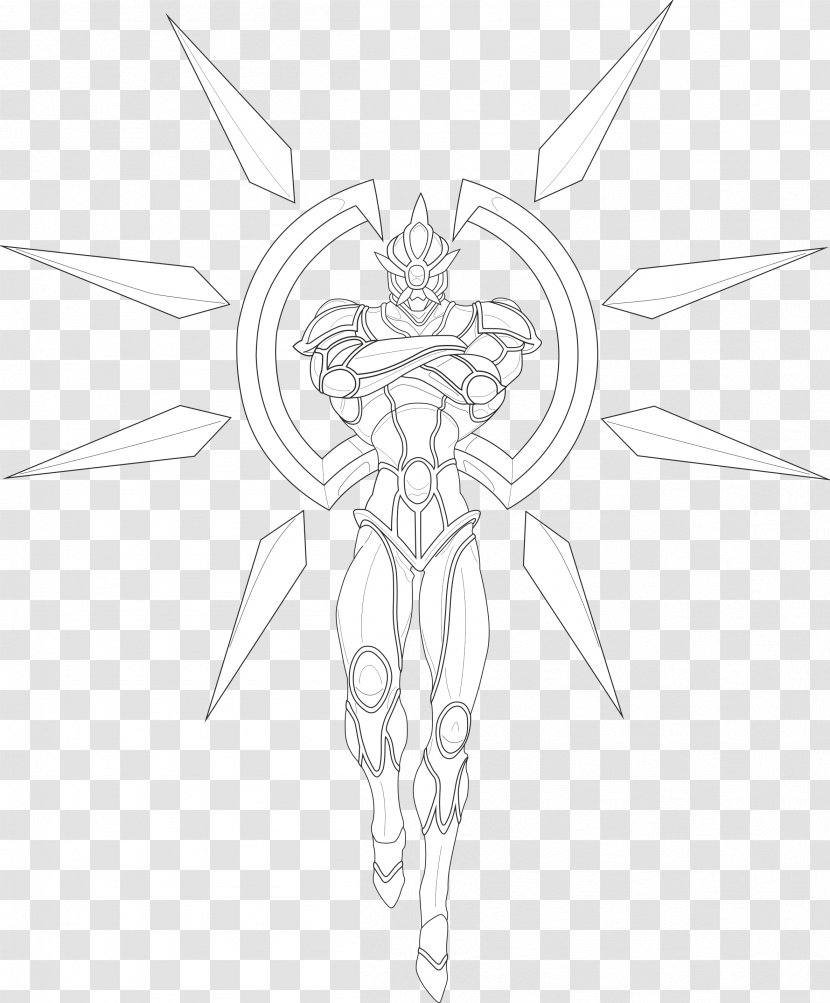 White Line Art Symmetry Sketch - Monochrome Photography - Angle Transparent PNG