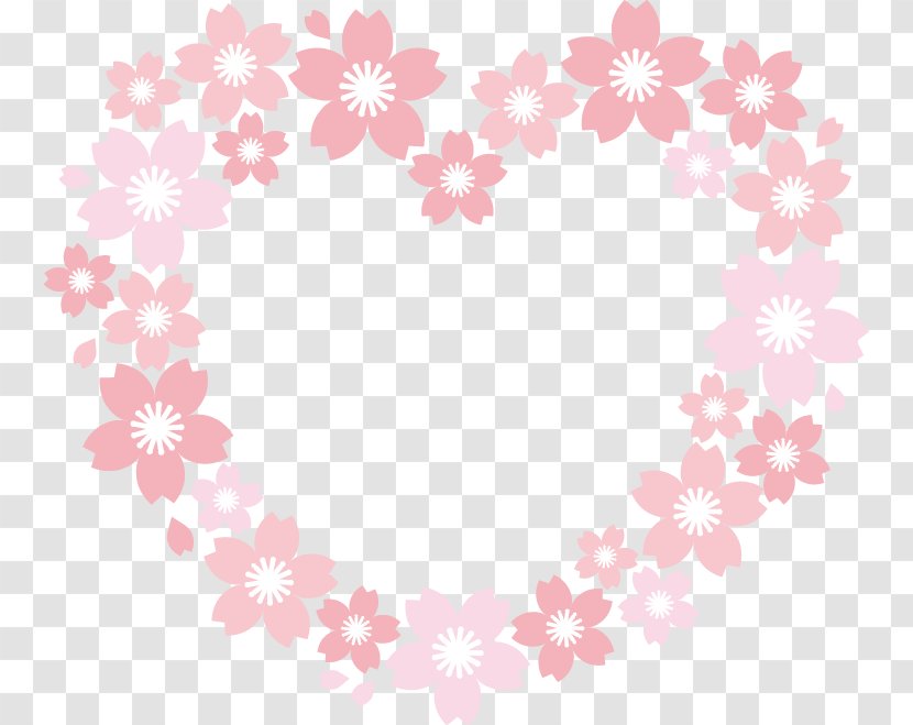 Flower Cherry Blossom Wreath - Cerasus - Pink Floral Decoration Transparent PNG