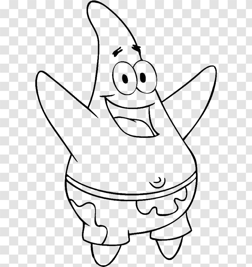 Patrick Star Coloring Book Drawing Squidward Tentacles - Flower - The Starfish Transparent PNG