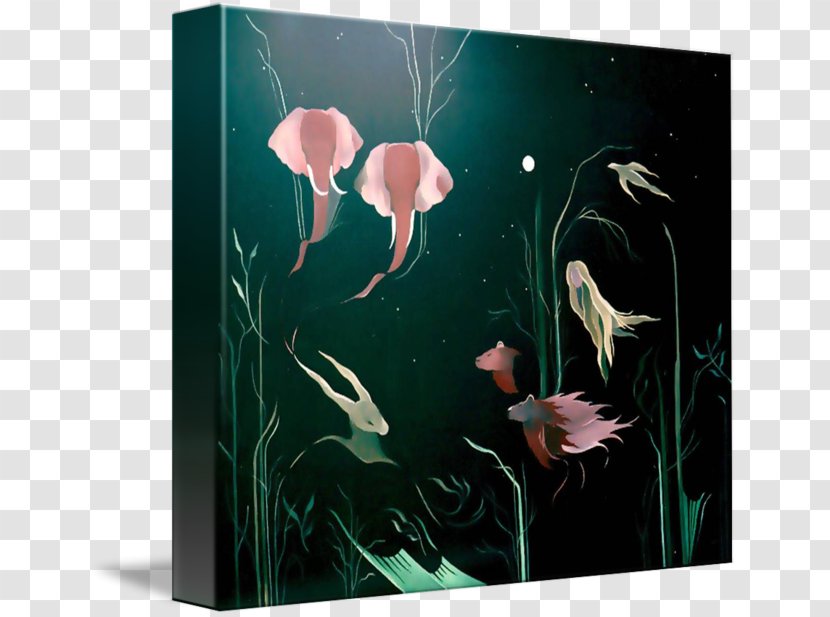 Painting Modern Art Teal Aquarium - Plant Transparent PNG