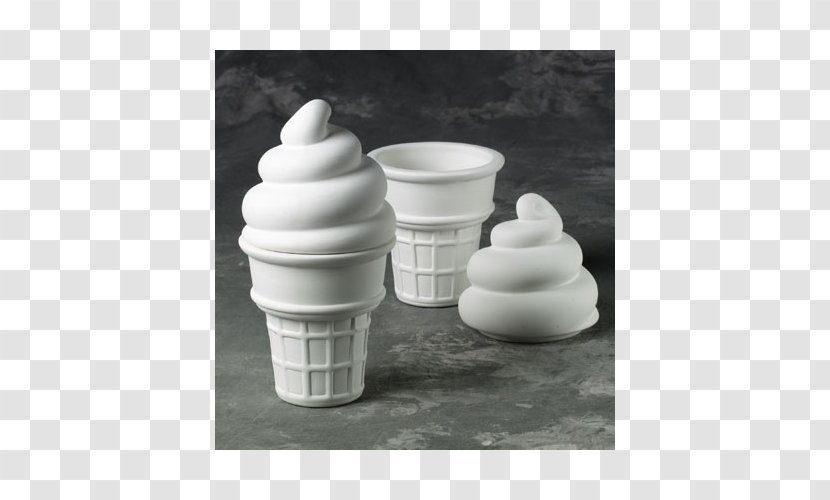 Ceramic Pottery Bisque Porcelain Cup Ice Cream Cones - Tableglass Transparent PNG