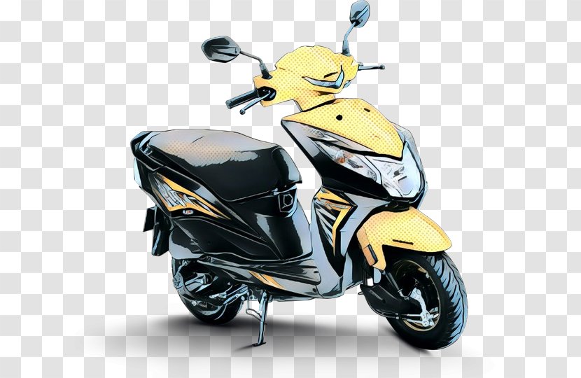 Motor Vehicle Scooter Motorcycle Yellow - Car - Automotive Lighting Moped Transparent PNG