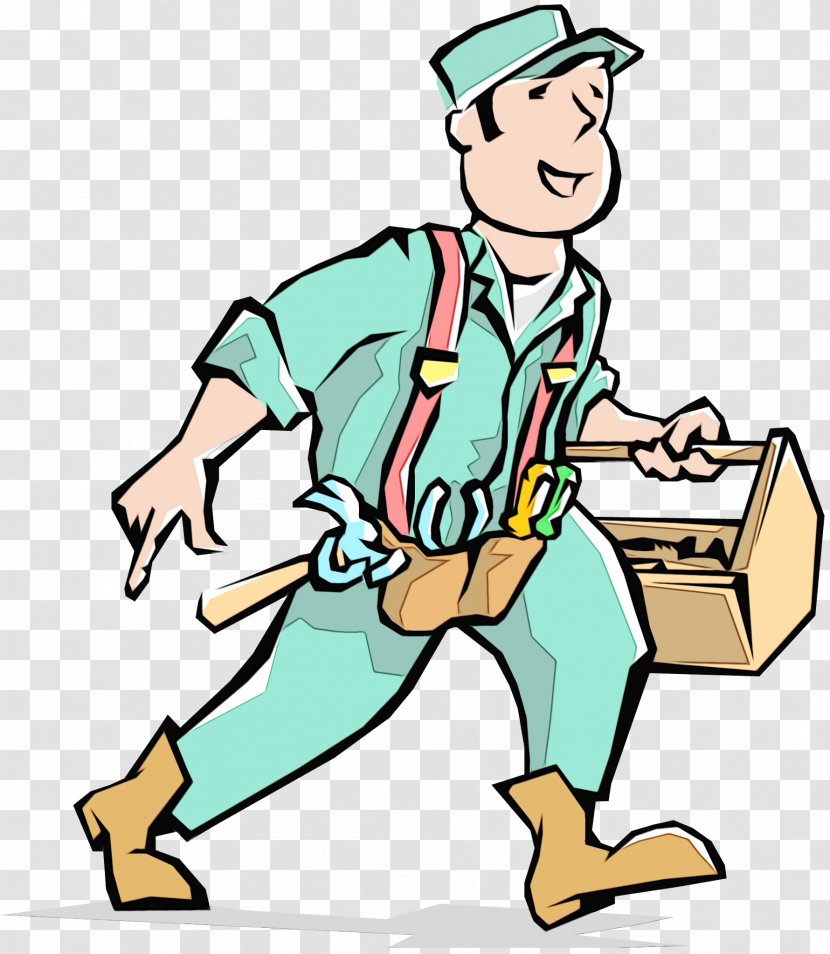 Clip Art Cartoon Finger Construction Worker Thumb - Line Transparent PNG