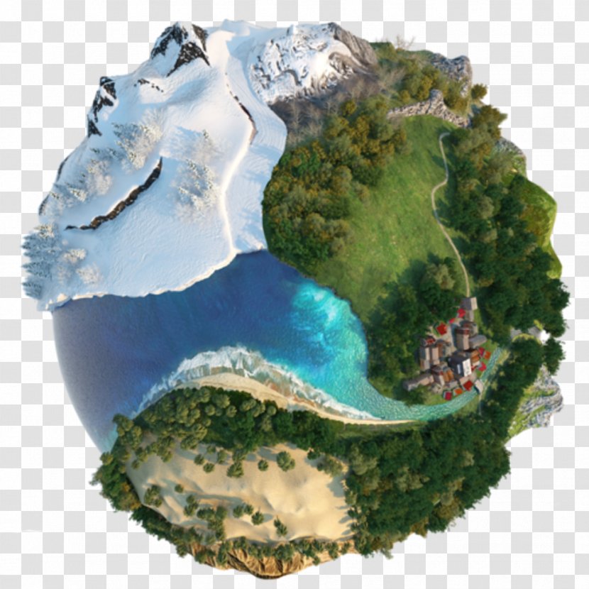 Globe Landscape Concept - Photography - Earth Transparent PNG