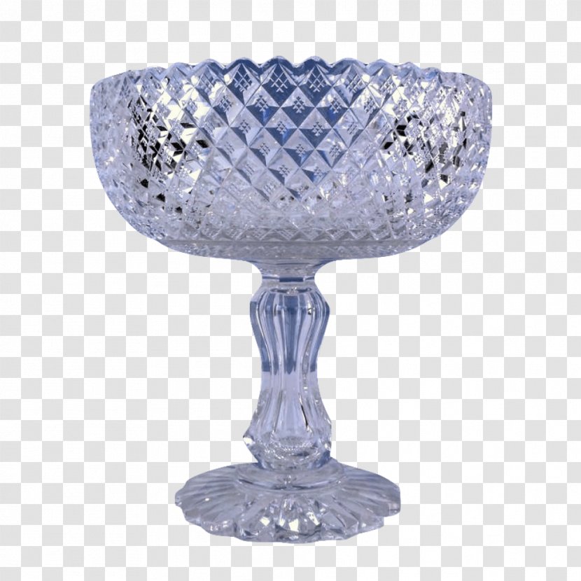 Wine Glass Champagne Cobalt Blue Crystal - Stemware Transparent PNG
