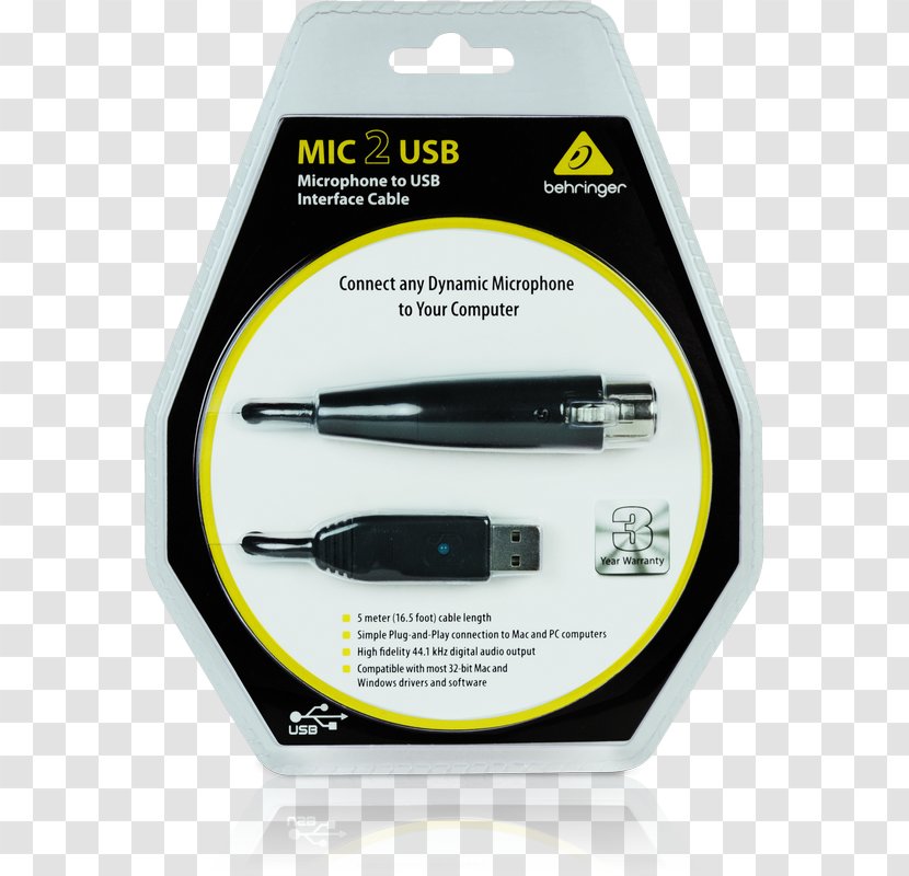 Microphone Behringer XLR Connector Audio USB - Heart - And Video Interfaces Connectors Transparent PNG