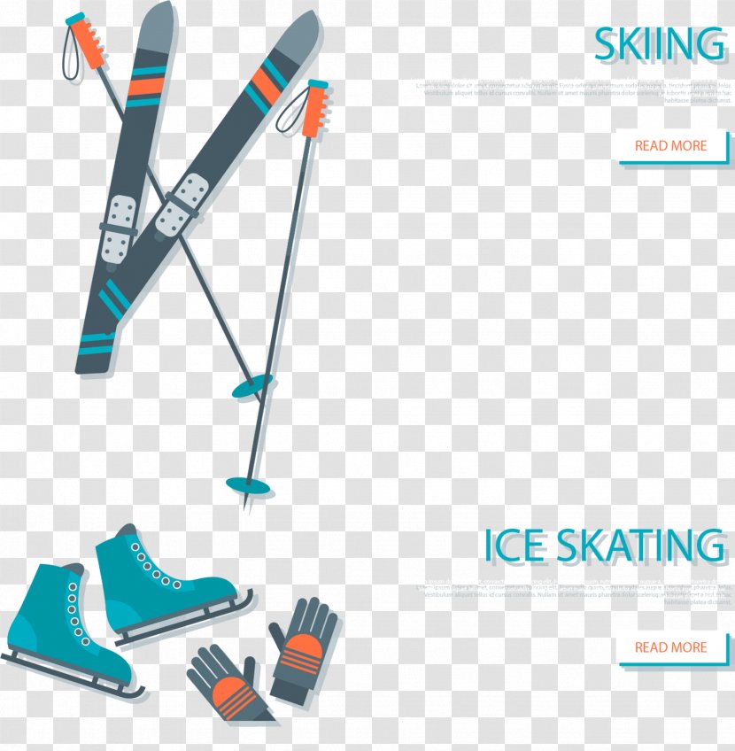 Winter Sport Skiing Poster Snowboarding - Ski - Vector Skis Pole Transparent PNG