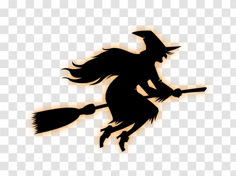 Witchs Broom Witchcraft - Halloween - Witch Riding A Transparent PNG