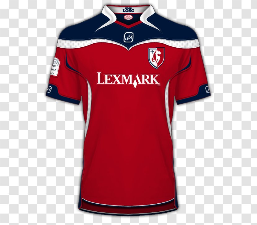 Lille OSC France Ligue 1 Football Sports Fan Jersey La Liga - Uniform Transparent PNG