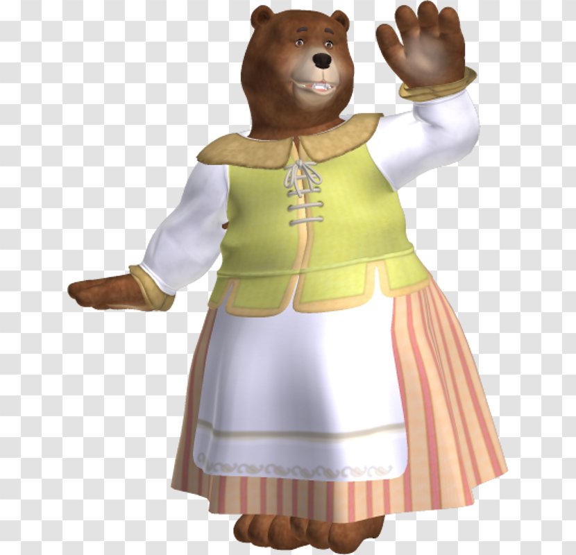 Goldilocks And The Three Bears Polar Bear Clip Art - Costume Design - Mother Cliparts Transparent PNG