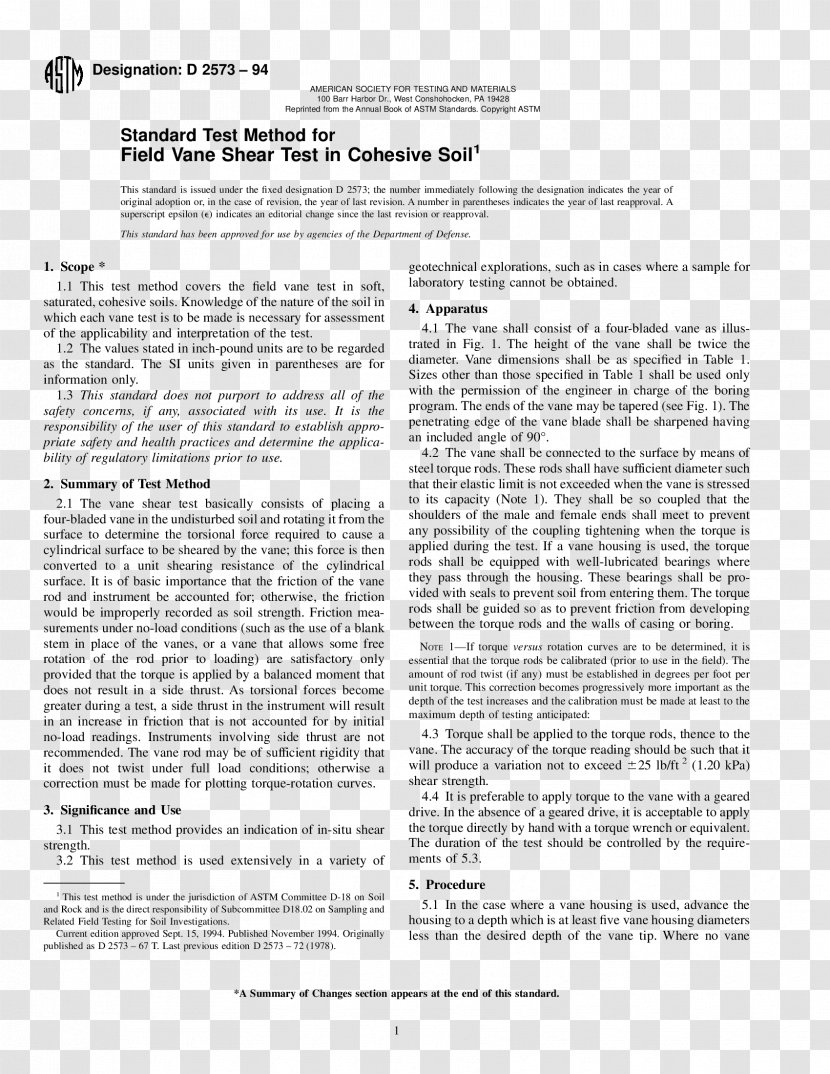 Technical Standard ASTM International Test Method Document PDF - Microsoft Surface Transparent PNG