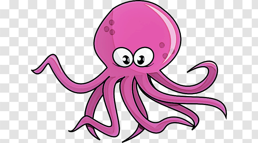 Octopus Giant Pacific Octopus Pink Octopus Cartoon Transparent PNG