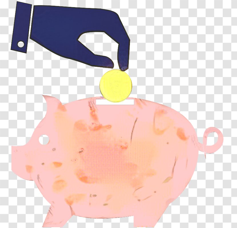 Piggy Bank - Pink - Suidae Cartoon Transparent PNG
