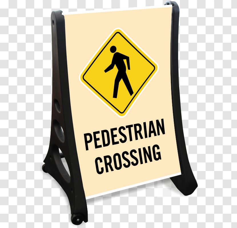 Pedestrian Crossing Traffic Sign Sidewalk - Zebra Transparent PNG