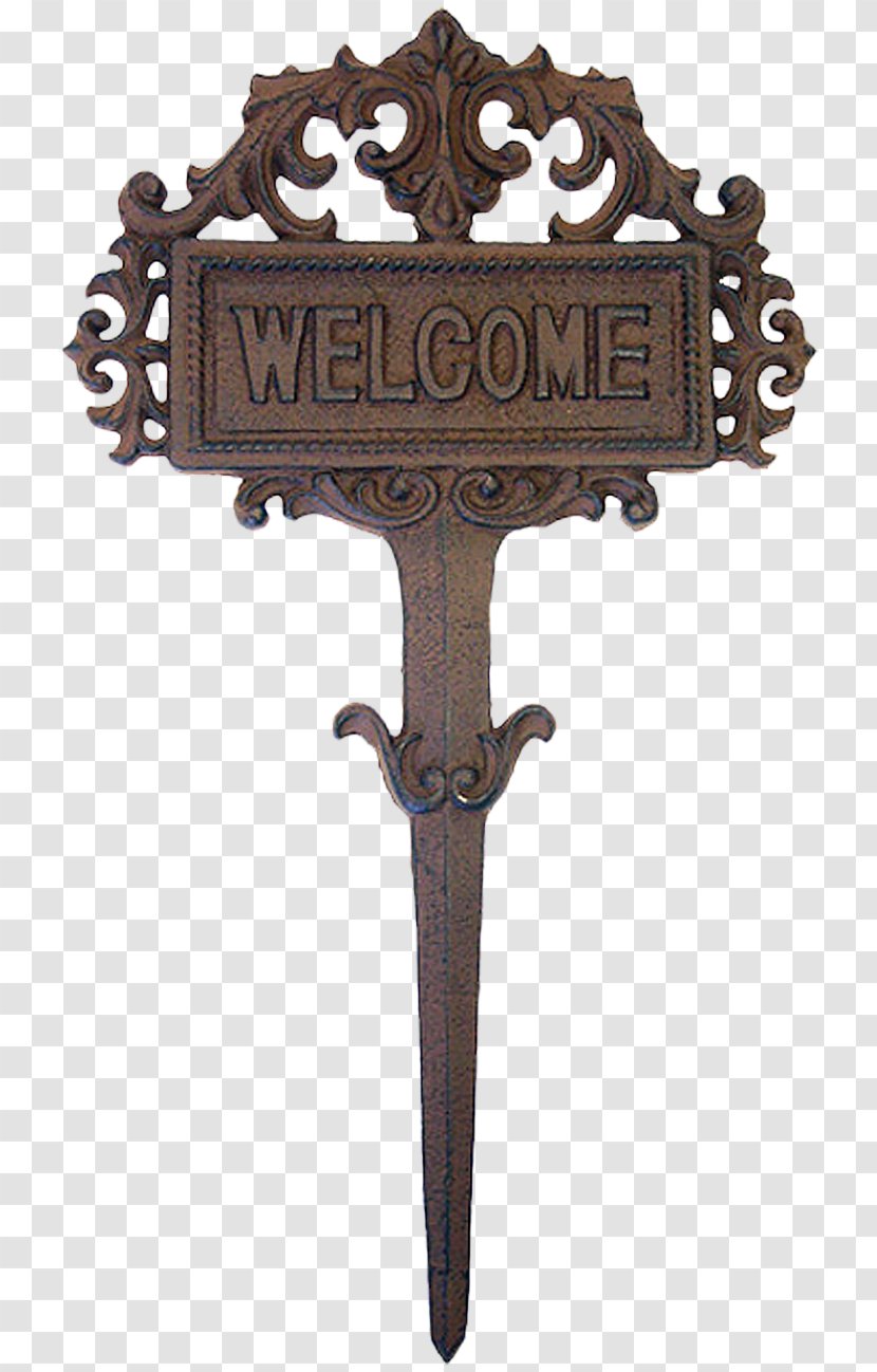 Garden Roses Cast Iron Scrap - Welcome Sign Transparent PNG
