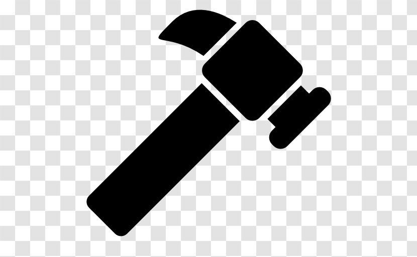 Tool Hammer - Black And White Transparent PNG