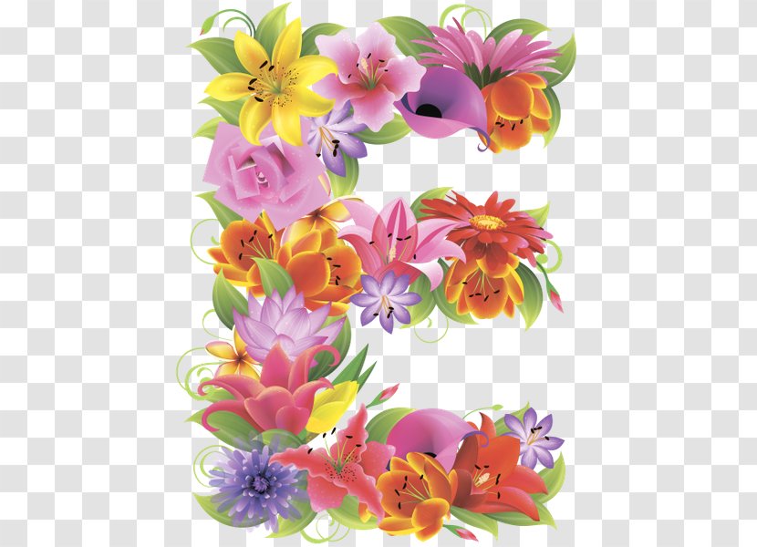 Floral Design English Alphabet Letter Flower - Petal Transparent PNG