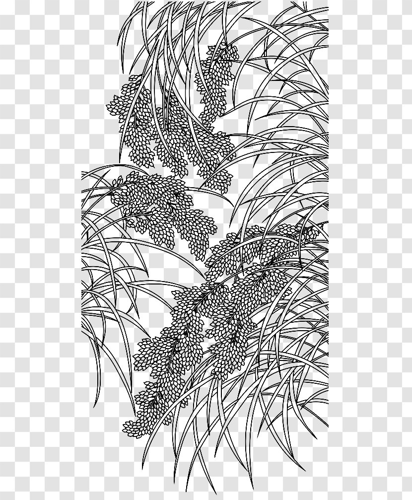 Visual Arts Black And White - Symmetry - Hand-painted Rice Transparent PNG