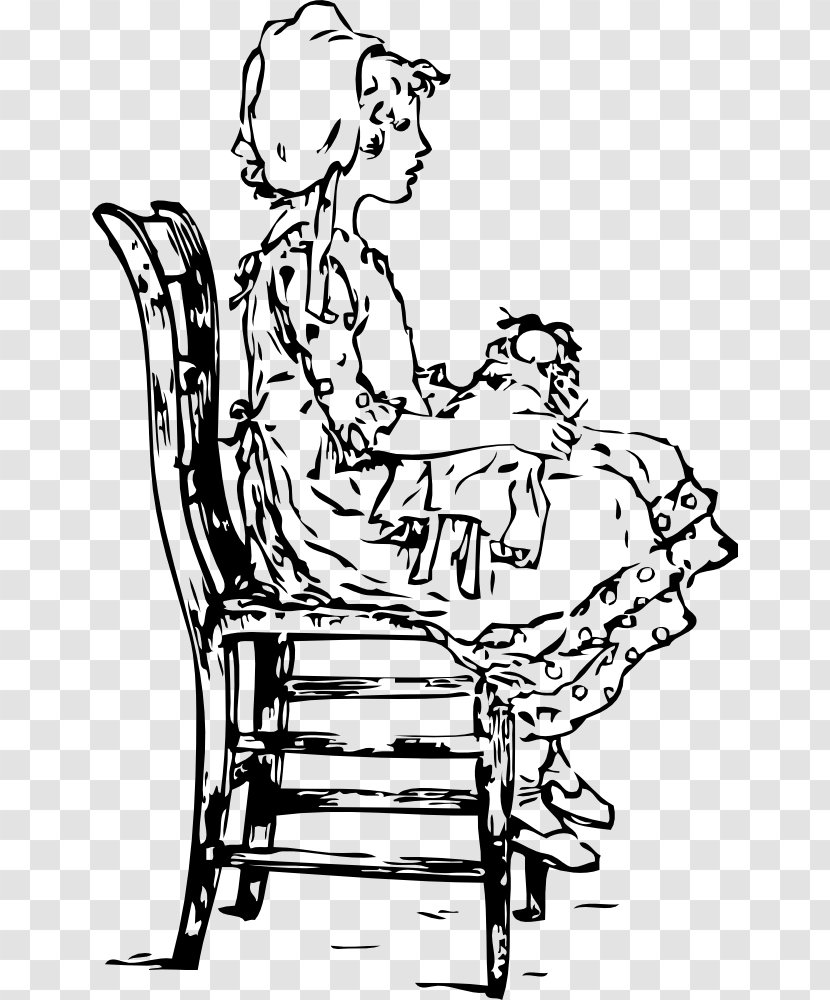 Chair Drawing Woman Clip Art - Heart Transparent PNG
