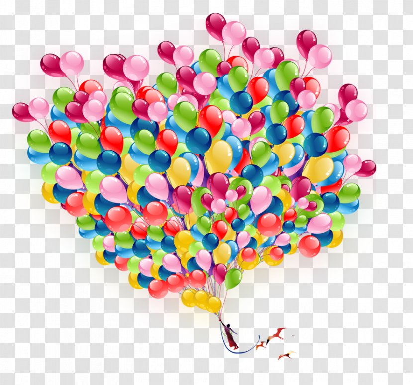 Balloon Poster - Heart - Colored Balloons Transparent PNG