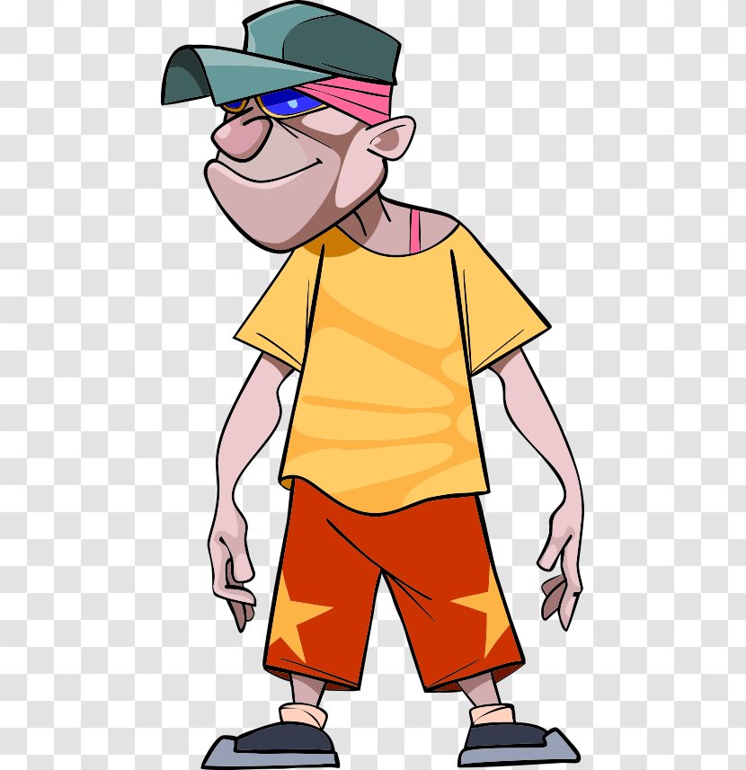 Hat Man Cartoon Clip Art - Child - Character Wearing A Transparent PNG