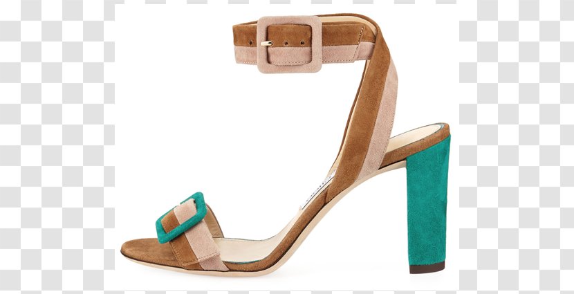 Sandal High-heeled Shoe Turquoise Fashion - Suede - Block Heels Transparent PNG
