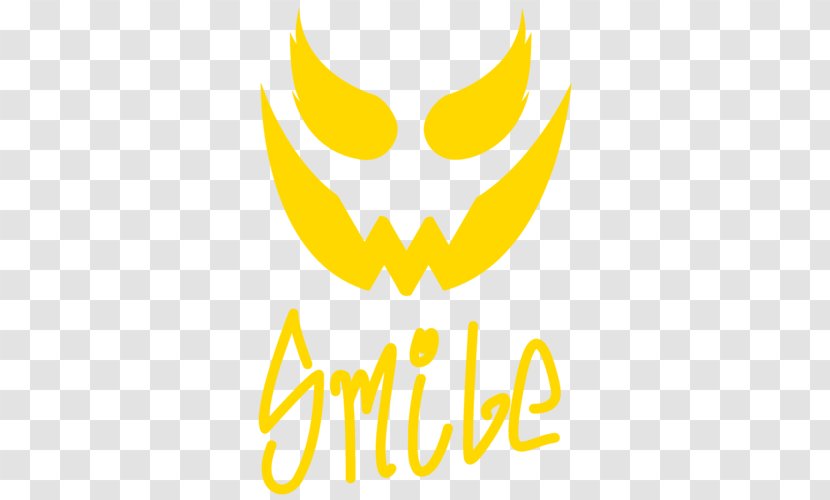 Logo Brand Line Font - Yellow - Evil Smile Transparent PNG