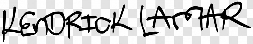 Logo Calligraphy Line Font - Kendrick Lamar - Design Transparent PNG