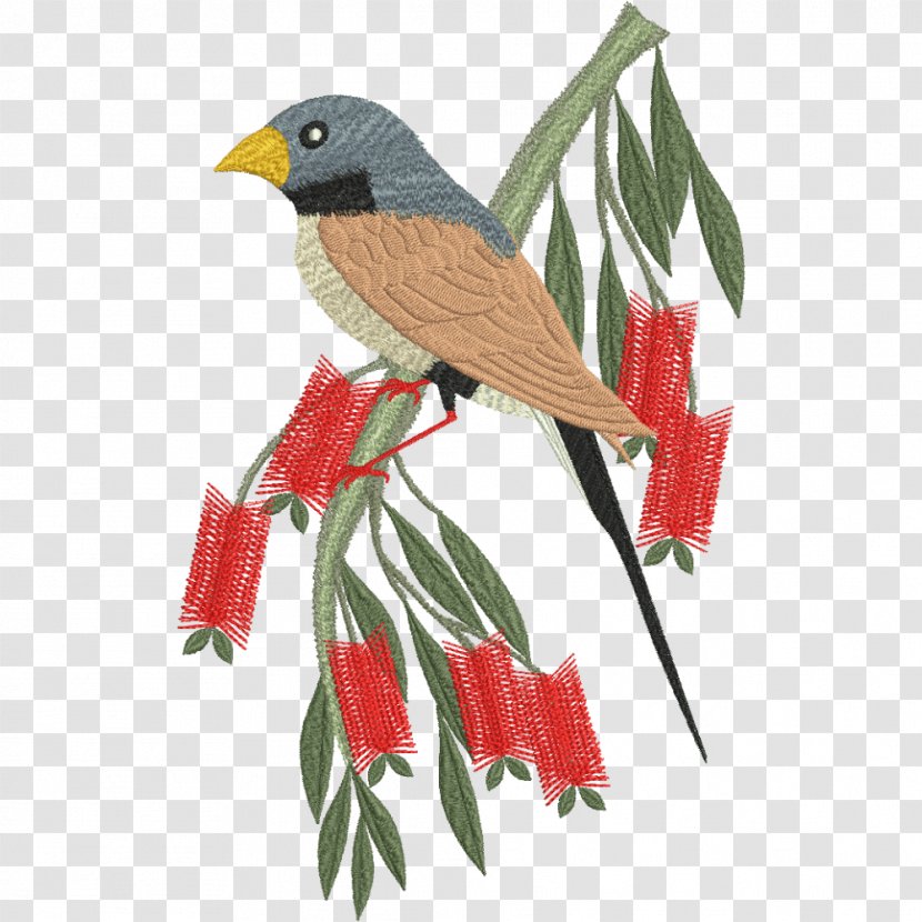 Parrot Bird Machine Embroidery Budgerigar - Western Tanager Transparent PNG